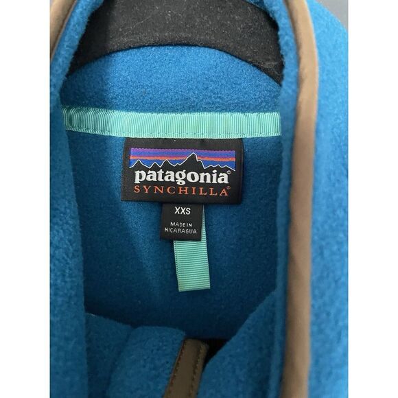 Patagonia Synchilla Snap-T Pullover Fleece Fall Jacket Blue Colorblock XXS - Picture 5 of 10